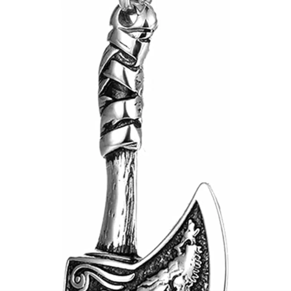 Silver Axe Pendant Necklace